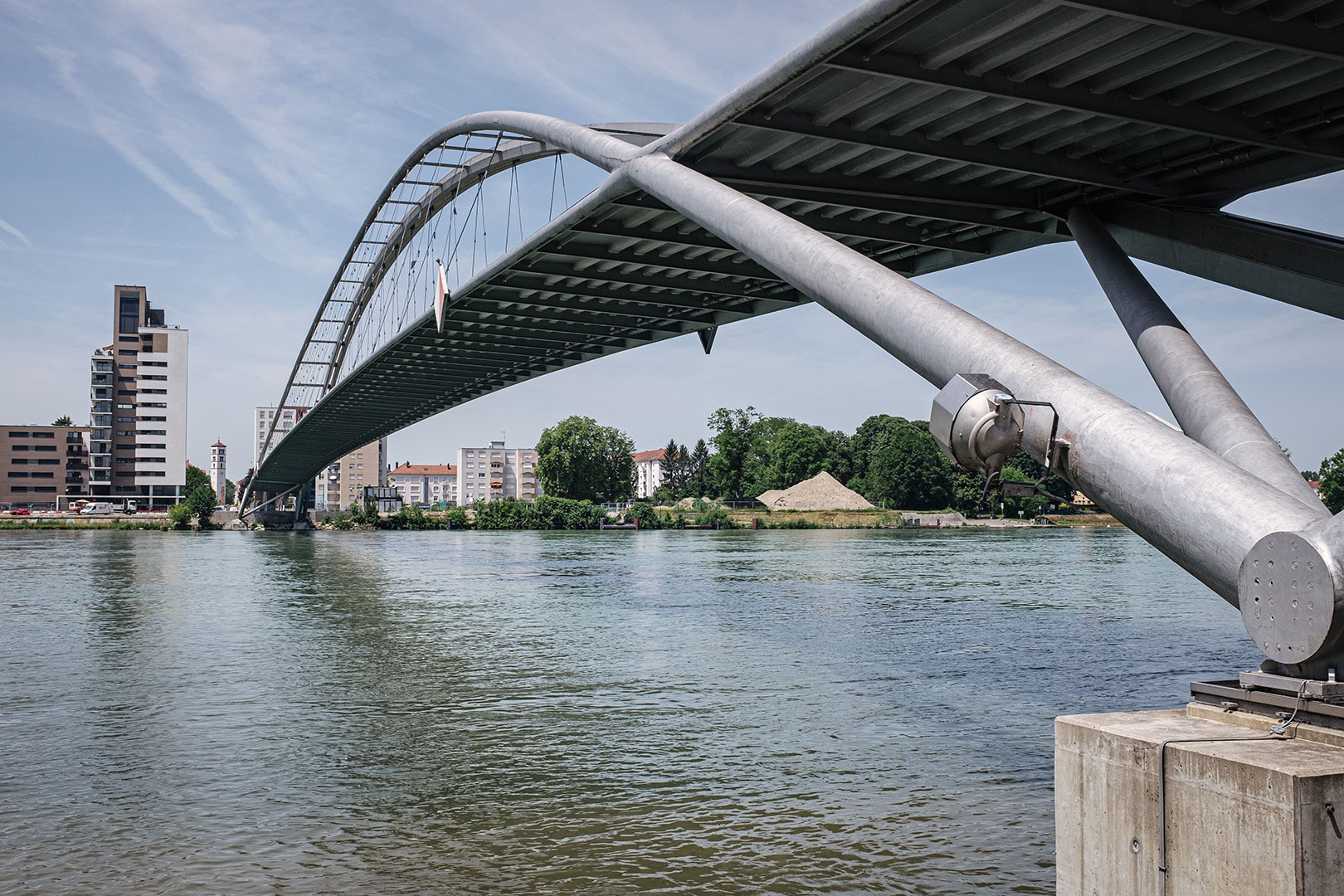 Brücke am Dreiländereck Deutschland-Frankreich-Schweiz