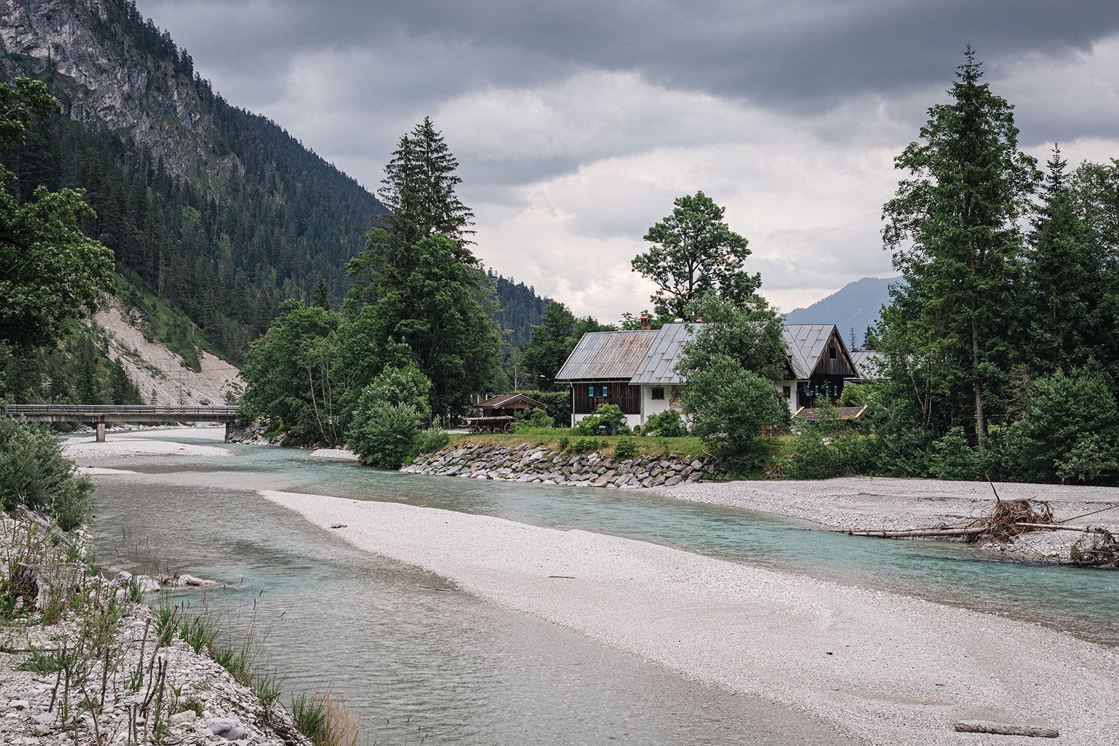 Haus am Ende der Mautstraße Wallgau-Vorderriß