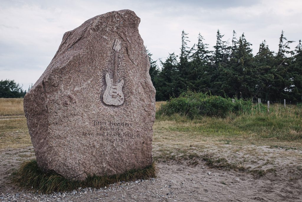 Jimi Hendrix Gedenkstein auf Fehmarn